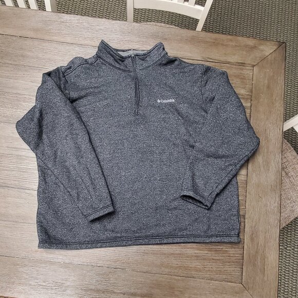 Columbia Men's Black Heather Great Hart Mountain III Half-Zip size XXL - Picture 6 of 7